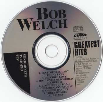 CD Bob Welch: Greatest Hits