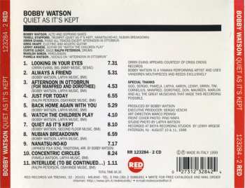 CD Bobby Watson: Quiet As It's Kept
