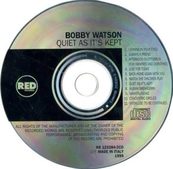 CD Bobby Watson: Quiet As It's Kept