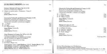 CD Luigi Boccherini: Concertos For Violoncello And Orchestra / Overture / Octet / Sinfonia