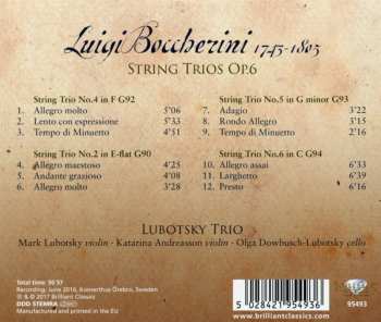 CD Luigi Boccherini: String Trios Op. 6