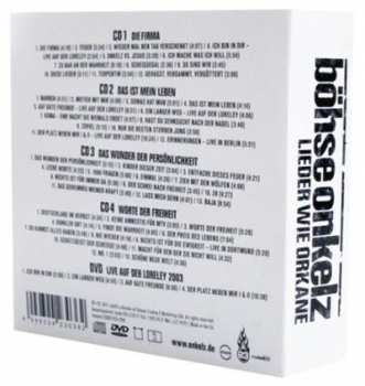 4CD/DVD/Dobozkészlet Böhse Onkelz: Lieder Wie Orkane