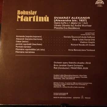 LP Bohuslav Martinů: Dvakrat Alexandr = Alexandre Bis