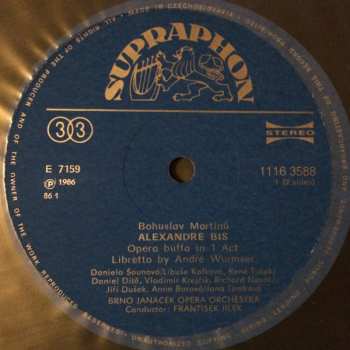 LP Bohuslav Martinů: Dvakrat Alexandr = Alexandre Bis