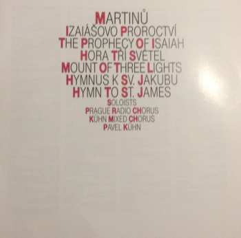 LP Bohuslav Martinů: Izaiášovo Proroctví - Hora Tří Světel - Hymnus K Sv. Jakubu