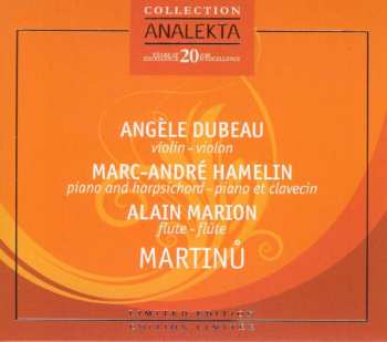 Album Bohuslav Martinů: Kammermusik Für Flöte