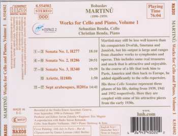 CD Bohuslav Martinů: Works For Cello And Piano, Volume 1: Sonatas Nos 1-3, Ariette, Sept Arabesques