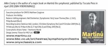 3CD Bohuslav Martinů: The 6 Symphonies DIGI