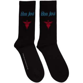 Merch Bon Jovi: Terry Socks Dagger Heart Blue Logo Bon Jovi