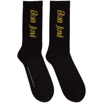 Merch Bon Jovi: Terry Socks Yellow Logo Bon Jovi