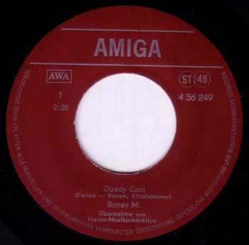 SP Boney M.: Daddy Cool / Sunny