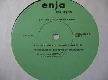 CD Booker Ervin: Lament For Booker
