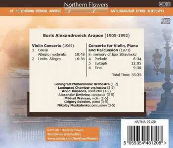 CD Boris Arapov: Violin Concerto; Concerto For Violin, Piano, & Percussion