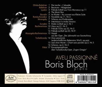 CD Boris Bloch: Piano Works, Vol. 10: Aveu Passionné