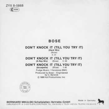 CD B.O.S.E.: Don't Knock It (Till You Try It)