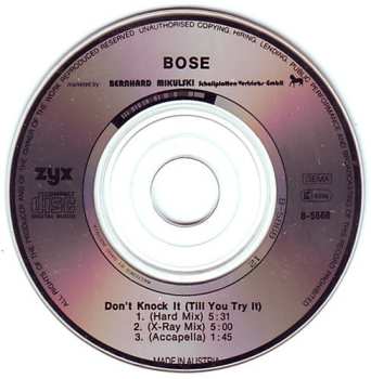 CD B.O.S.E.: Don't Knock It (Till You Try It)