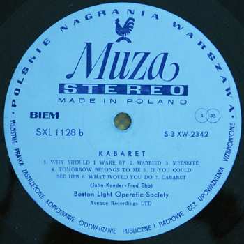 LP Boston Light Operatic Society: Kabaret