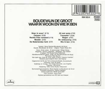 CD Boudewijn De Groot: Waar Ik Woon En Wie Ik Ben