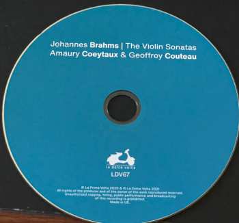 CD Johannes Brahms: #5 The Violin Sonatas 