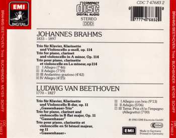 CD Ludwig van Beethoven: Brahms: Klarinetten-Trio /  Beethoven: Gassenhauer-Trio