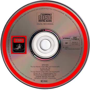 CD Ludwig van Beethoven: Brahms: Klarinetten-Trio /  Beethoven: Gassenhauer-Trio