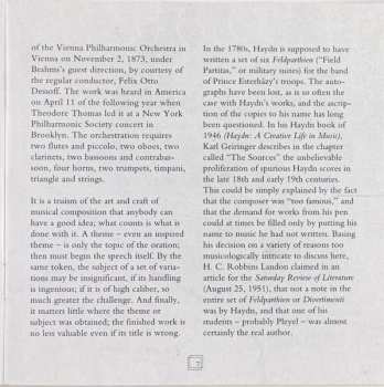 CD Johannes Brahms: Symphony No.1/ Haydn Variations