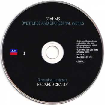 3CD Johannes Brahms: The Symphonies