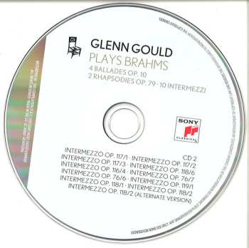 2CD Johannes Brahms: 4 Ballades Op. 10 • 2 Rhapsodies Op. 79 • 10 Intermezzi