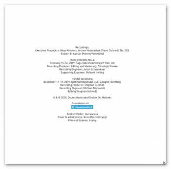 CD Johannes Brahms: Piano Concerto No. 2, Handel Variations