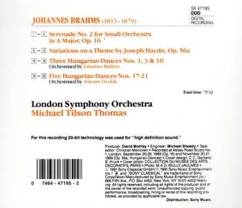 CD The London Symphony Orchestra: Serenade Nr. 2 / Variationen Über Ein Thema Von Joseph Haydn /  Ungarische Tänze