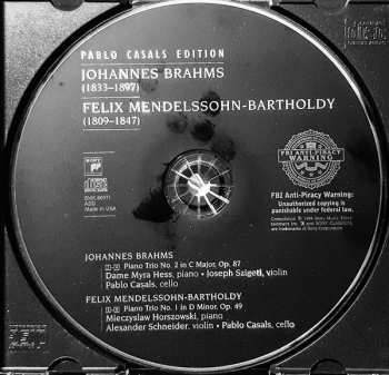 CD Johannes Brahms: Piano Trio No.2 / Piano Trio No.1
