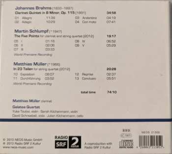 CD Johannes Brahms: Clarinet Quintet Op. 115 / The Five Points / In 23 Teilen