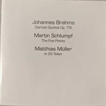 CD Johannes Brahms: Clarinet Quintet Op. 115 / The Five Points / In 23 Teilen