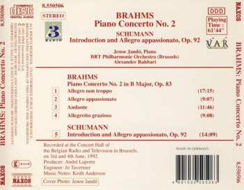 CD Robert Schumann: Piano Concerto No. 2 / Introduction And Allegro Appassionato, Op. 92