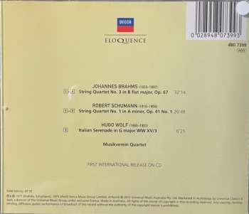 CD Robert Schumann: Quartet No. 3 / Quartet No. 1 / Italian Serenade