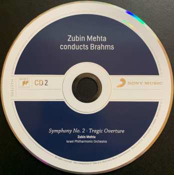 4CD/Dobozkészlet Johannes Brahms: Zubin Mehta Conducts Brahms (Symphonies Nos. 1-4 • Tragic Overture • Haydn Variations)