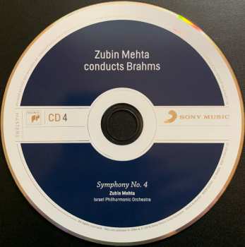 4CD/Dobozkészlet Johannes Brahms: Zubin Mehta Conducts Brahms (Symphonies Nos. 1-4 • Tragic Overture • Haydn Variations)