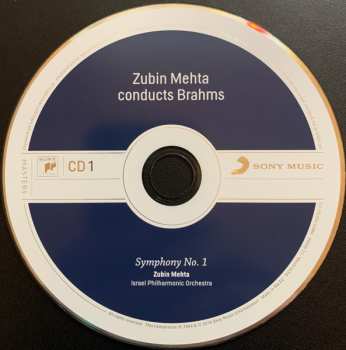 4CD/Dobozkészlet Johannes Brahms: Zubin Mehta Conducts Brahms (Symphonies Nos. 1-4 • Tragic Overture • Haydn Variations)