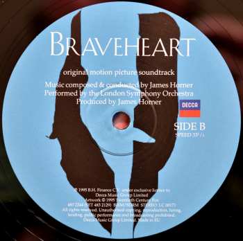 2LP The London Symphony Orchestra: Braveheart (Original Motion Picture Soundtrack)