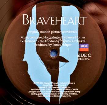 2LP The London Symphony Orchestra: Braveheart (Original Motion Picture Soundtrack)