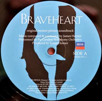 2LP The London Symphony Orchestra: Braveheart (Original Motion Picture Soundtrack)