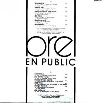 LP Jacques Brel: En Public