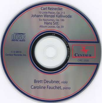 CD Brett Deubner: Music Of Reinecke, Sitt, Kalliwoda