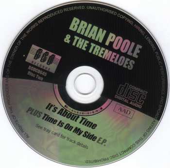 2CD Brian Poole & The Tremeloes: Twist And Shout/It's About Time Plus Swinging On A Star & Time Is On My Side E.P.s