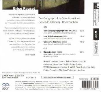 2CD Brice Pauset: Der Geograph - Les Voix Humaines - Concerto I - Dornröschen