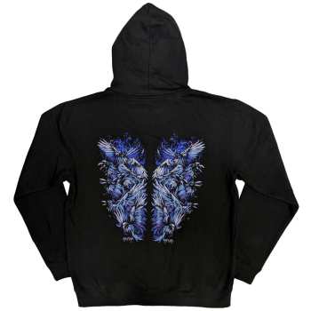 Merch Bring Me the Horizon: Bring Me The Horizon Unisex Zipped Hoodie: Blue Crow Wings (back Print) (small) S