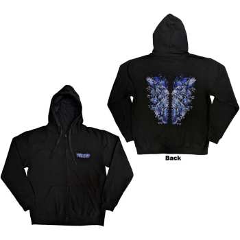 Merch Bring Me the Horizon: Bring Me The Horizon Unisex Zipped Hoodie: Blue Crow Wings (back Print) (small) S