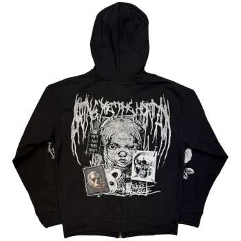 Merch Bring Me the Horizon: Bring Me The Horizon Unisex Zipped Hoodie: Nailed Symbol (black) (back Print) (small) S