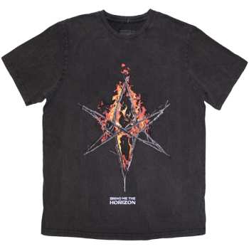 Merch Bring Me the Horizon: Póló Flame Hex & Text Logo Bring Me The Horizon