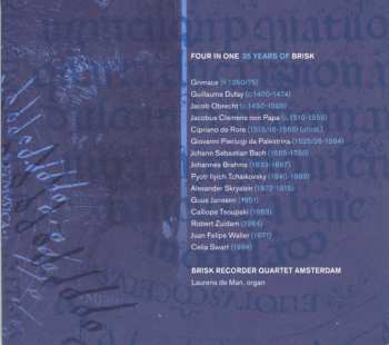 CD Brisk Recorder Quartet Amsterdam: Four in One: 35 Years of Brisk LTD | NUM